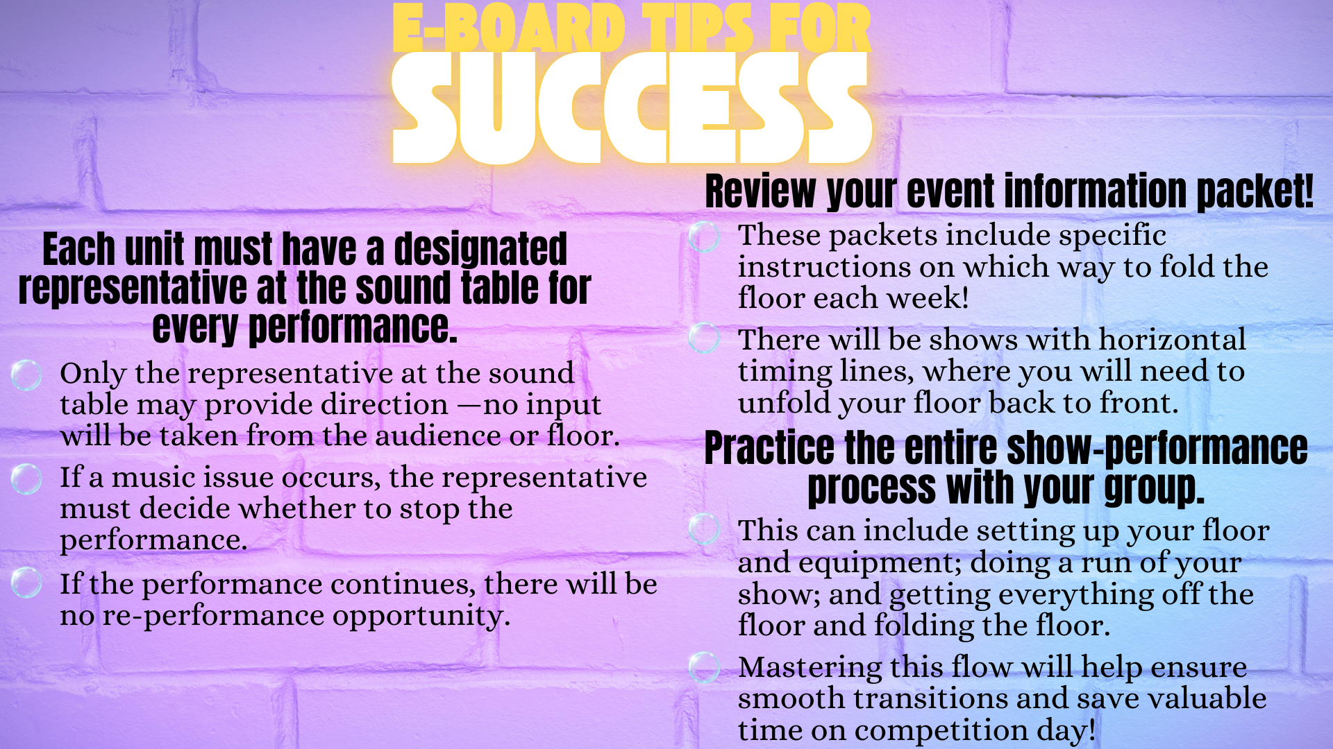 EBoard Tips for Success